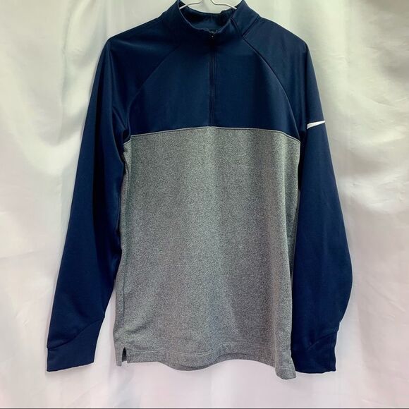 NIKE Therma-fit half-zip Navy gray golf top size small - Picture 5 of 10